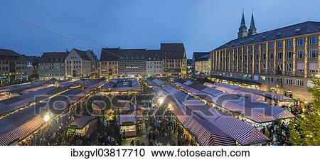 Stock Image - "Panorama, Christmas Market, Nuremberg, Bavaria, Germany, Europe". Fotosearch