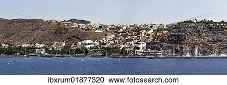 "Panorama of San Sebastian de La Gomera, capital of the Canary Island of La Gomera, Spain, Europe" View Large Photo Image Stock Image - "Panorama of San Sebastian de La Gomera, capital of the Canary Island of La Gomera, Spain, Europe". Fotosearch