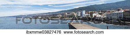 "Panorama, Puerto de la Cruz, Tenerife, Canary Islands, Spain, Europe" View Large Photo Image Stock Photograph - "Panorama, Puerto de la Cruz, Tenerife, Canary Islands, Spain, Europe". Fotosearch
