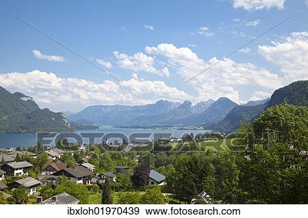 "Panorama, St. Gilgen, Wolfgangsee lake, Salzkammergut resort region, Austria, Europe, PublicGround, Europe" View Large Photo Image Stock Photo - "Panorama, St. Gilgen, Wolfgangsee lake, Salzkammergut resort region, Austria, Europe, PublicGround, Europe". Fotosearch