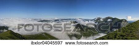 "Panoramic view, Apennines on a foggy day, Umbria, Italy, Europe" View Large Photo Image Stock Photo - "Panoramic view, Apennines on a foggy day, Umbria, Italy, Europe". Fotosearch