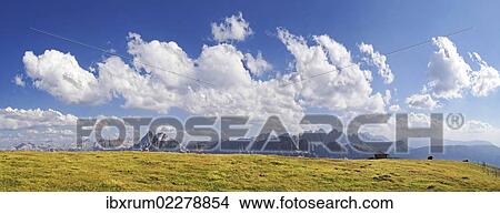 "Panoramic view as seen from Aferer Alm alp on Plosen mountain, with the Afer Geisler group and Peitlerkofel mountain, Wuerzjoch ridge, Villnoesstal valley, Dolomites, province of Bolzano-Bozen, Italy, Europe" View Large Photo Image Picture - "Panoramic view as seen from Aferer Alm alp on Plosen mountain, with the Afer Geisler group and Peitlerkofel mountain, Wuerzjoch ridge, Villnoesstal valley, Dolomites, province of Bolzano-Bozen, Italy, Europe". Fotosearch