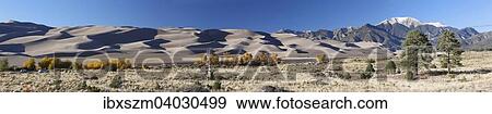 "Panoramic view, Great Sand Dunes National Park and Preserve, Colorado, United States, North America" View Large Photo Image Stock Photo - "Panoramic view, Great Sand Dunes National Park and Preserve, Colorado, United States, North America". Fotosearch