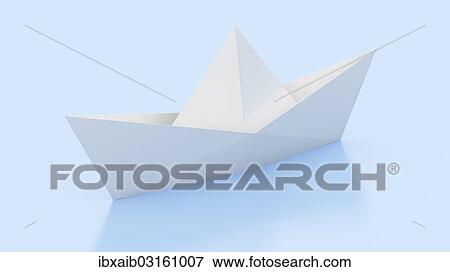 "Paper boat, 3D illustration" View Large Photo Image Stock Photo - "Paper boat, 3D illustration". Fotosearch