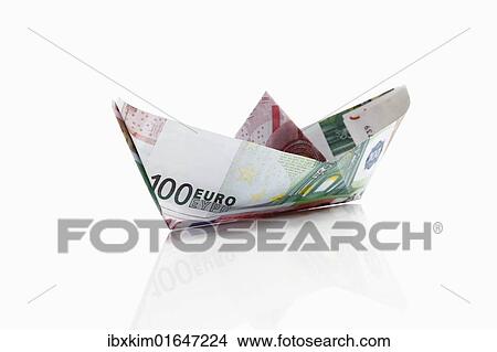 Paper boat from euro notes View Large Photo Image Picture - Paper boat from euro notes. Fotosearch