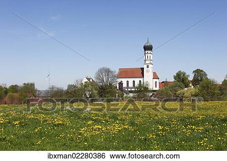 "Parish church of St. Laurentius, St. Lawrence, in Paehl, Five-Lakes region, Upper Bavaria, Bavaria, Germany, Europe" View Large Photo Image Stock Photograph - "Parish church of St. Laurentius, St. Lawrence, in Paehl, Five-Lakes region, Upper Bavaria, Bavaria, Germany, Europe". Fotosearch