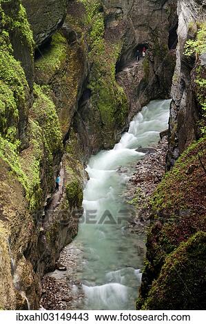 Stock Image - "Partnach Gorge, Upper Bavaria, Bavaria, Germany, Europe". Fotosearch