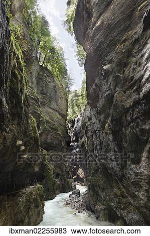 "Partnachklamm gorge, Partnach river, Garmisch-Partenkirchen, Werdenfelser Land region, Wetterstein range, Upper Bavaria, Bavaria, Germany, Europe" View Large Photo Image Stock Image - "Partnachklamm gorge, Partnach river, Garmisch-Partenkirchen, Werdenfelser Land region, Wetterstein range, Upper Bavaria, Bavaria, Germany, Europe". Fotosearch