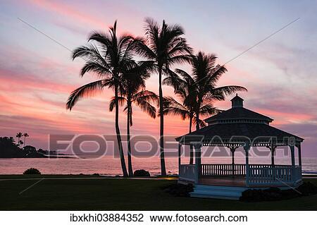 "Pavilion, sunset on the beach, Kohala Coast, Big Island, Hawaii, United States, North America" View Large Photo Image Stock Image - "Pavilion, sunset on the beach, Kohala Coast, Big Island, Hawaii, United States, North America". Fotosearch