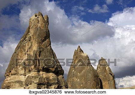 "Peaks of a tuff rock, chimneys, Goreme National Park, Goreme, Cappadocia, Nevsehir Province, Central Anatolia Region, Turkey, Asia" View Large Photo Image Stock Photograph - "Peaks of a tuff rock, chimneys, Goreme National Park, Goreme, Cappadocia, Nevsehir Province, Central Anatolia Region, Turkey, Asia". Fotosearch