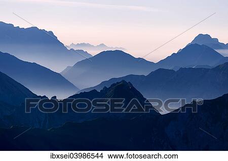"Peaks of the Allgau Alps in steplike arrangement in the early morning, Oberstdorf, Bavaria, Germany, Europe" View Large Photo Image Picture - "Peaks of the Allgau Alps in steplike arrangement in the early morning, Oberstdorf, Bavaria, Germany, Europe". Fotosearch