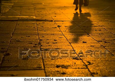 "Pedestrian, shadow in the twilight, Karl-Marx-avenue, Berlin, Germany, Europe" View Large Photo Image Picture - "Pedestrian, shadow in the twilight, Karl-Marx-avenue, Berlin, Germany, Europe". Fotosearch