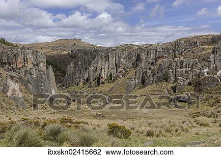 Stock Image - "Petrified Forest, Cumbemajo, Cajamarca, Peru, South America". Fotosearch