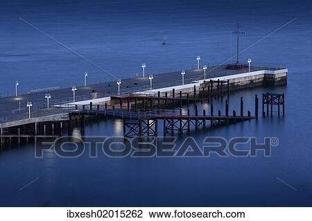 "Pier in the evening, Unterland, Helgoland, Schleswig-Holstein, Germany, Europe" View Large Photo Image Stock Image - "Pier in the evening, Unterland, Helgoland, Schleswig-Holstein, Germany, Europe". Fotosearch