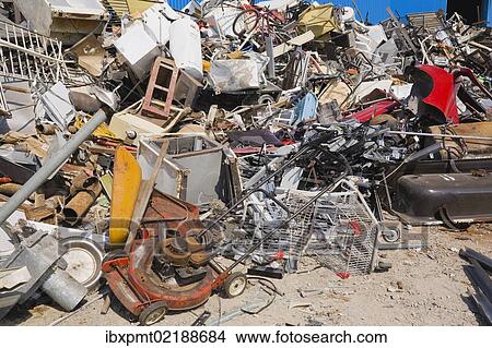 "Pile of discarded household and industrial items at a scrap metal recycling centre, Quebec, Canada, North America" View Large Photo Image Picture - "Pile of discarded household and industrial items at a scrap metal recycling centre, Quebec, Canada, North America". Fotosearch