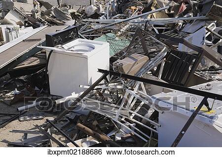 "Pile of discarded household and industrial items at a scrap metal recycling centre, Quebec, Canada, North America" View Large Photo Image Stock Photograph - "Pile of discarded household and industrial items at a scrap metal recycling centre, Quebec, Canada, North America". Fotosearch