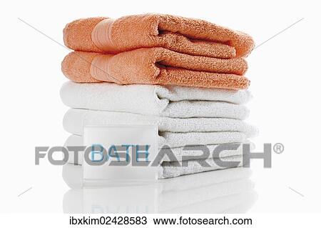 Stock Image - Pile of towels. Fotosearch