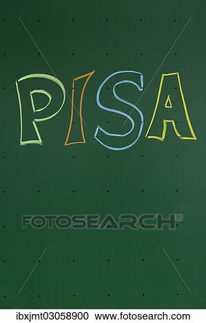 "PISA"""" written with chalk on a blackboard, Germany, Europe" View Large Photo Image Stock Image - "PISA"""" written with chalk on a blackboard, Germany, Europe". Fotosearch
