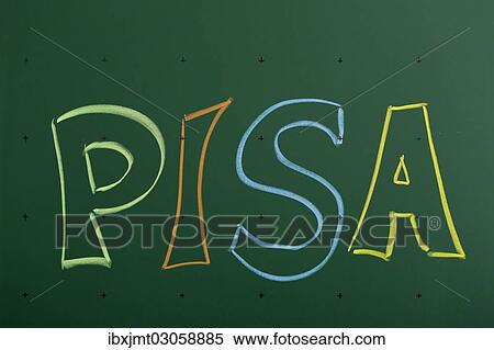 "PISA"""" written with chalk on a blackboard, Germany, Europe" View Large Photo Image Stock Photography - "PISA"""" written with chalk on a blackboard, Germany, Europe". Fotosearch