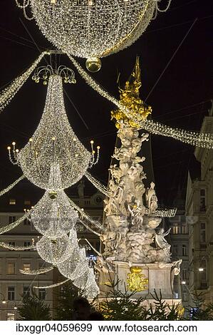 "Plague Column with Christmas lights, Am Graben street, Innere Stadt district, Vienna, Austria, Europe" View Large Photo Image Stock Photo - "Plague Column with Christmas lights, Am Graben street, Innere Stadt district, Vienna, Austria, Europe". Fotosearch