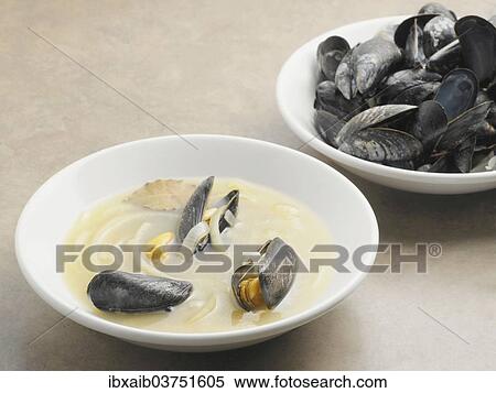 Plate of mussels in broth View Large Photo Image Stock Photography - Plate of mussels in broth. Fotosearch