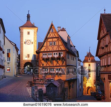 "Ploenlein road junction and Siebersturm tower, Rothenburg ob der Tauber, Romantic Road, Middle Franconia, Franconia, Bavaria, Germany, Europe" View Large Photo Image Stock Photograph - "Ploenlein road junction and Siebersturm tower, Rothenburg ob der Tauber, Romantic Road, Middle Franconia, Franconia, Bavaria, Germany, Europe". Fotosearch
