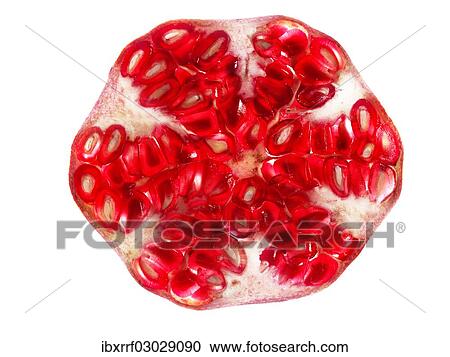 "Pomegranate (Punica granatum), cross-section of fruit" View Large Photo Image Stock Image - "Pomegranate (Punica granatum), cross-section of fruit". Fotosearch