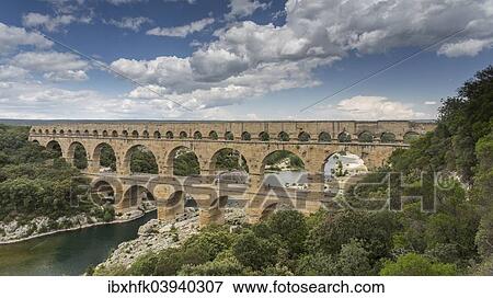 "Pont du Gard, Roman aqueduct, Vers-Pont-du-Gard, Languedoc-Roussillon, France, Europe" View Large Photo Image Stock Photo - "Pont du Gard, Roman aqueduct, Vers-Pont-du-Gard, Languedoc-Roussillon, France, Europe". Fotosearch
