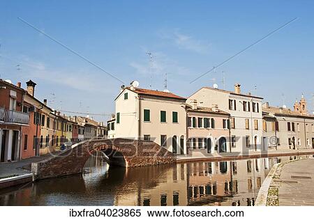 Stock Photography - "Ponte dei Sisti, Comacchio, Ferrara, Emilia Romagna, Italy, Europe". Fotosearch