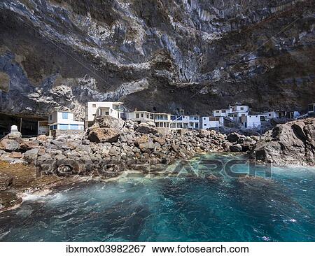 "Poris de Candelaria, houses in a cave, rocky coast on the Camino del Poris, Pirate's Cove, Tijarafe, La Palma, Canary Islands, Spain, Europe" View Large Photo Image Stock Photo - "Poris de Candelaria, houses in a cave, rocky coast on the Camino del Poris, Pirate's Cove, Tijarafe, La Palma, Canary Islands, Spain, Europe". Fotosearch