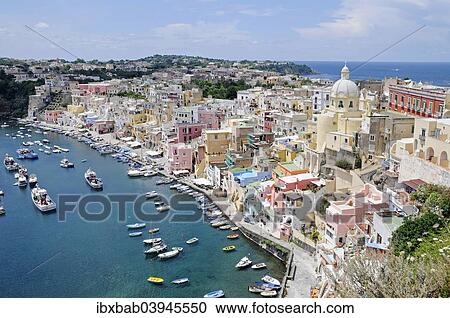 "Port of Corricella, Church of Santa Maria delle Grazie, Marina di Corricella, Procida, Campania, Southern Italy, Italy, Europe" View Large Photo Image Stock Image - "Port of Corricella, Church of Santa Maria delle Grazie, Marina di Corricella, Procida, Campania, Southern Italy, Italy, Europe". Fotosearch