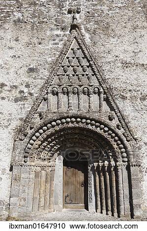 "Portico with pediment, St. Brendan's Cathedral, Clonfert Cathedral, County Galway, Connacht, Republic of Ireland, Europe" View Large Photo Image Stock Image - "Portico with pediment, St. Brendan's Cathedral, Clonfert Cathedral, County Galway, Connacht, Republic of Ireland, Europe". Fotosearch