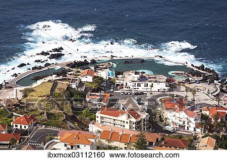 "Porto Moinz with a sea water swimming pool, Lanceiros, Porto Moniz, Madeira, Portugal, Europe" View Large Photo Image Stock Image - "Porto Moinz with a sea water swimming pool, Lanceiros, Porto Moniz, Madeira, Portugal, Europe". Fotosearch