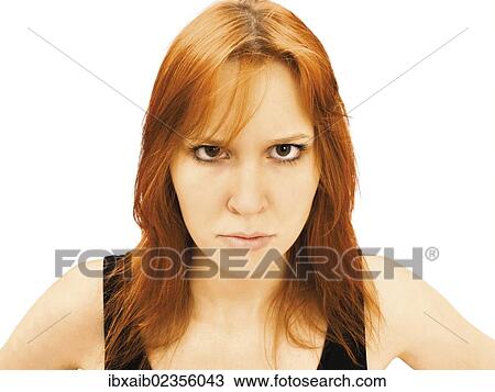 Portrait of an angry young woman View Large Photo Image Stock Image - Portrait of an angry young woman. Fotosearch