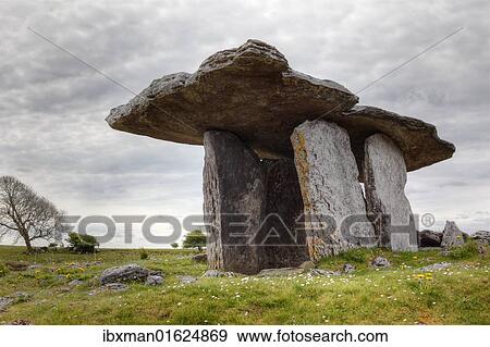 "Poulnabrone dolmen, Burren, County Clare, Ireland, Europe" View Large Photo Image Stock Photo - "Poulnabrone dolmen, Burren, County Clare, Ireland, Europe". Fotosearch