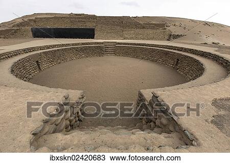 Stock Image - "Preceramic excavation site of Bandurria, Huacho, Lima, Peru, South America". Fotosearch