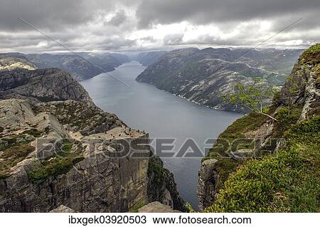 "Preikestolen, Pulpit Rock at Lysefjord, Rogaland province, Vestland or Western Norway, Norway, Europe" View Large Photo Image Stock Image - "Preikestolen, Pulpit Rock at Lysefjord, Rogaland province, Vestland or Western Norway, Norway, Europe". Fotosearch