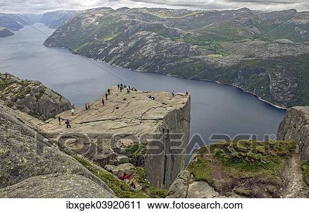 "Preikestolen, Pulpit Rock at Lysefjord, Rogaland province, Vestland or Western Norway, Norway, Europe" View Large Photo Image Stock Image - "Preikestolen, Pulpit Rock at Lysefjord, Rogaland province, Vestland or Western Norway, Norway, Europe". Fotosearch