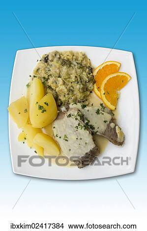 "Prime boiled beef with savoy cabbage, sauce and boiled potatoes" View Large Photo Image Picture - "Prime boiled beef with savoy cabbage, sauce and boiled potatoes". Fotosearch