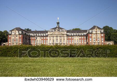 "Prince Bishops's Residenz Schloss Munster, Baroque building designed by architect Johann Conrad Schlaun, university, Munster, Munsterland, North Rhine-Westphalia, Germany, Europe" View Large Photo Image Stock Photo - "Prince Bishops's Residenz Schloss Munster, Baroque building designed by architect Johann Conrad Schlaun, university, Munster, Munsterland, North Rhine-Westphalia, Germany, Europe". Fotosearch