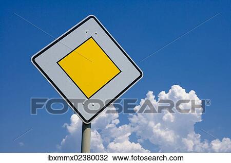 Priority road sign View Large Photo Image Stock Image - Priority road sign. Fotosearch