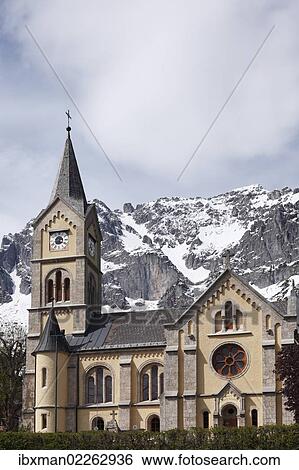 "Protestant church in Ramsau at the Dachstein massif, Upper Styria, Styria, Austria, Europe, PublicGround, Europe" View Large Photo Image Stock Photograph - "Protestant church in Ramsau at the Dachstein massif, Upper Styria, Styria, Austria, Europe, PublicGround, Europe". Fotosearch