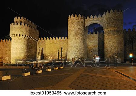 "Puerta del Alcazar, medieval city wall of Avila, Unesco World Heritage Site, Castillia y Leon oder Castile and Leon, Spain, Europe" View Large Photo Image Stock Photography - "Puerta del Alcazar, medieval city wall of Avila, Unesco World Heritage Site, Castillia y Leon oder Castile and Leon, Spain, Europe". Fotosearch