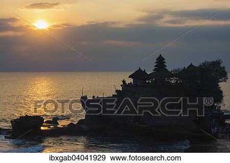 Stock Photo - "Pura Tanah Lot Temple at sunset, Bali, Indonesia, Asia". Fotosearch