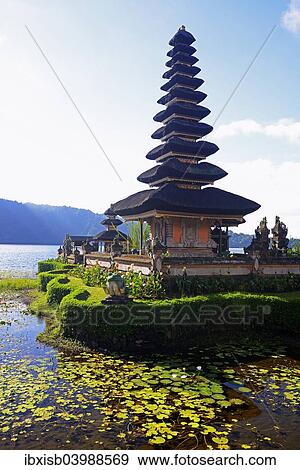"Pura Ulun Danu Bratan Temple or Pura Bratan Temple, in Lake Bratan, highlands of central Bali, Bedugul area, Bali, Indonesia, Asia" View Large Photo Image Stock Photo - "Pura Ulun Danu Bratan Temple or Pura Bratan Temple, in Lake Bratan, highlands of central Bali, Bedugul area, Bali, Indonesia, Asia". Fotosearch
