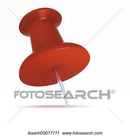 Stock Image - "Push pin, 3D rendering". Fotosearch