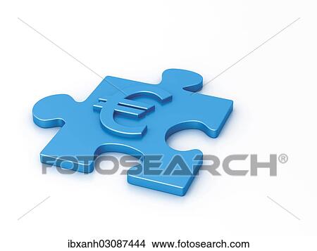 Puzzle piece with a euro symbol View Large Photo Image Picture - Puzzle piece with a euro symbol. Fotosearch