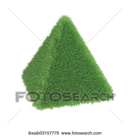 Stock Photo - "Pyramid covered with grass, 3D illustration, concept, environment, ecology, nature". Fotosearch