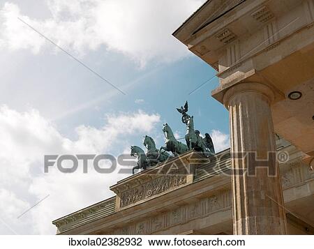 Stock Image - "Quadriga on the Brandenburg Gate, Berlin, Germany, Europe". Fotosearch