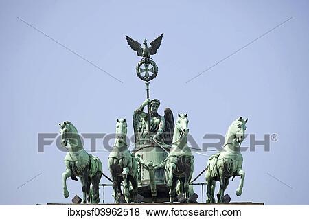 Stock Photo - "Quadriga on the Brandenburg Gate, Berlin, Germany, Europe". Fotosearch